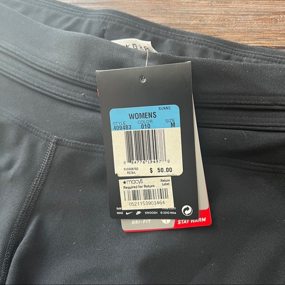 NEW Nike Dri-Fit black cropped running pants womens size M new NWT - Picture 6 of 10